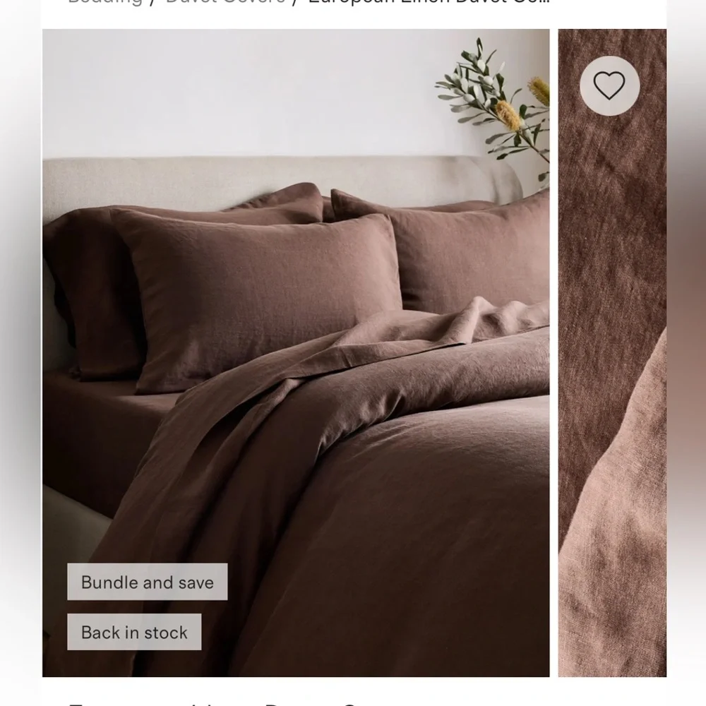 Quince European Linen Duvet Cover